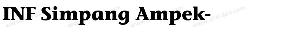 INF Simpang Ampek字体转换